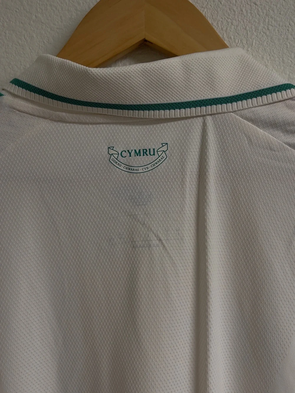 Adidas Wales Cymru Soccer Jersey White Men’s Climacool Trefoil